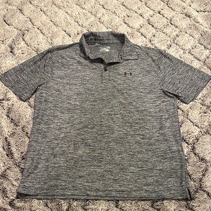 🌲Under Armour Men's Heathered Gray Polo Shirt